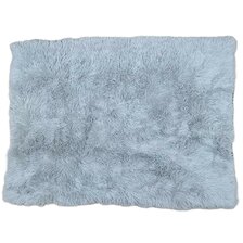 Podložka s vysokým vlasom protišmyková svetlosivá 100 x 70 cm